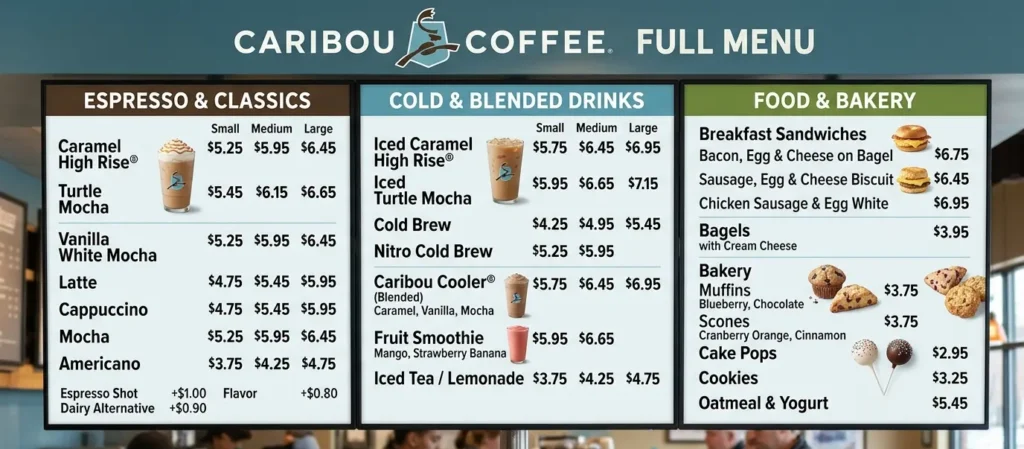 Caribou Coffee Menu