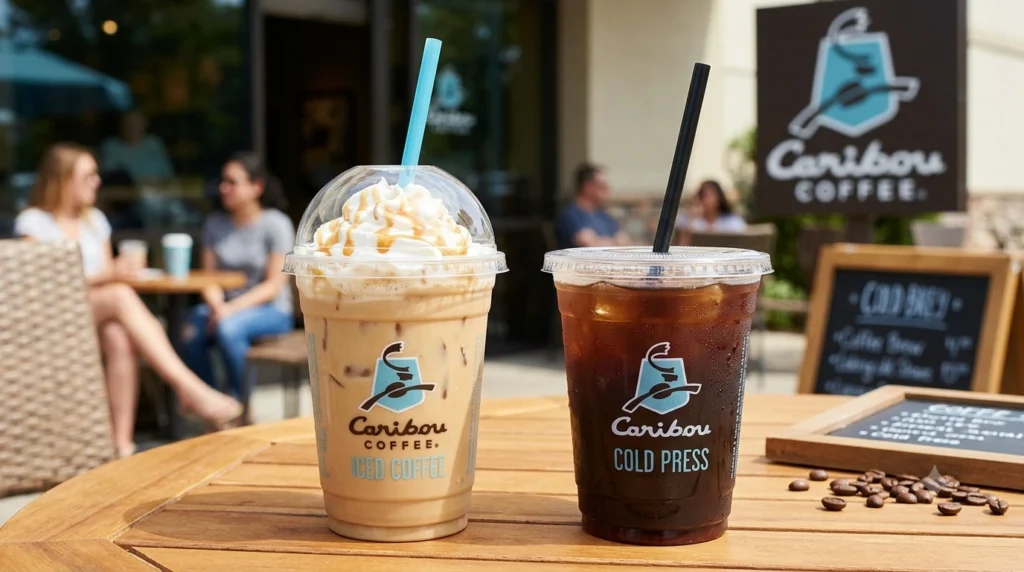 Caribou Iced Coffee and Cold Press