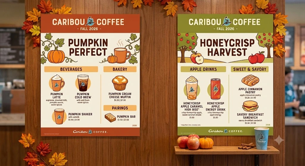 caribou coffee fall menu 2026